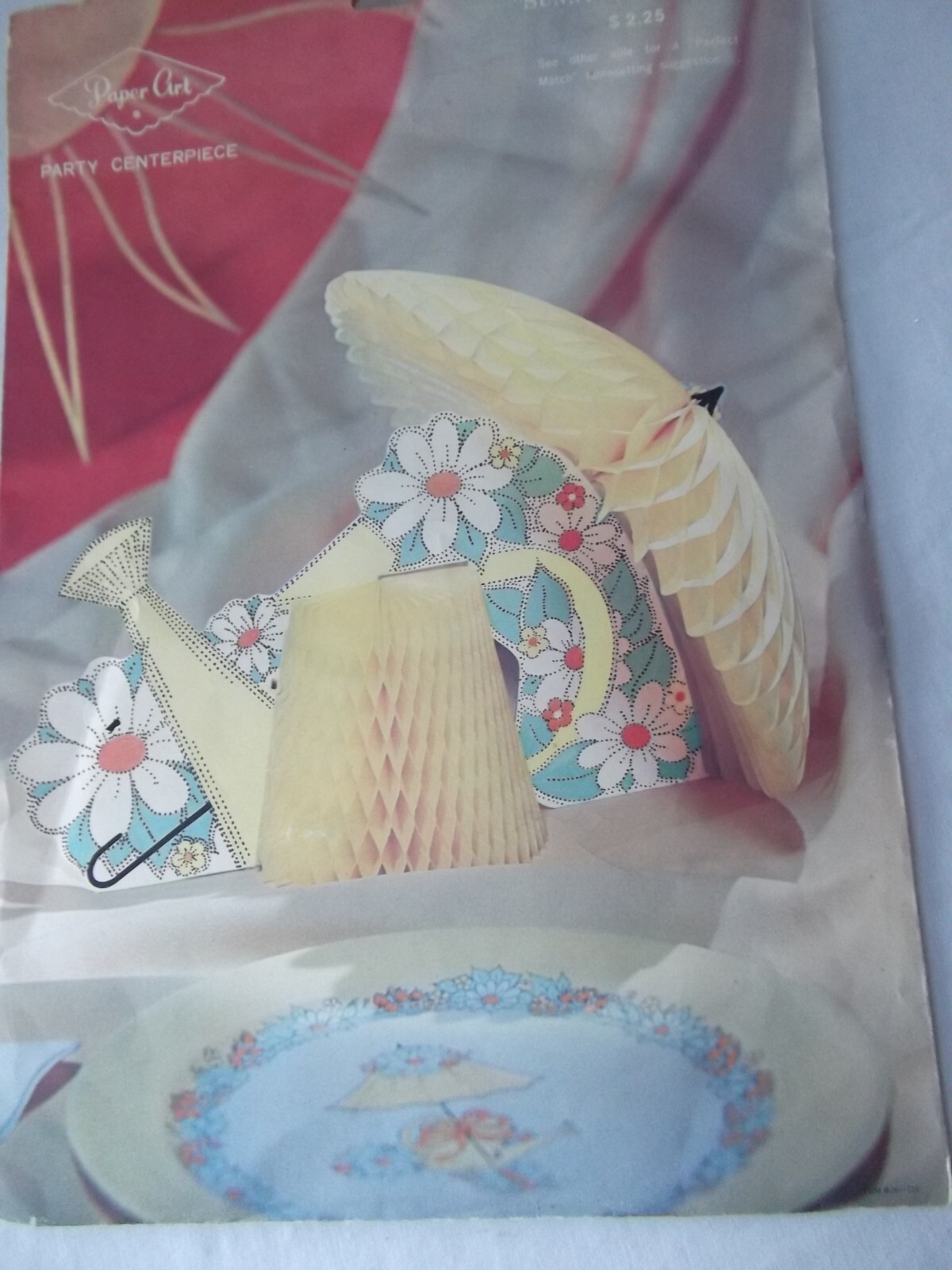vintage 1970s lot 9 honeycomb baby bridal shower decor bells umbrella water can
