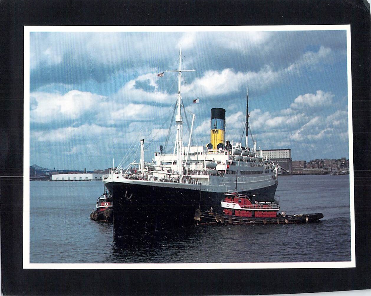 I2350 Transport Ship Greek Line SS New York postcard