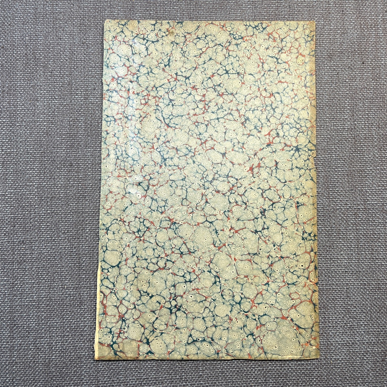 Antique Marbled End Papers Bookbinding Blue Red White Purple Lot of 3