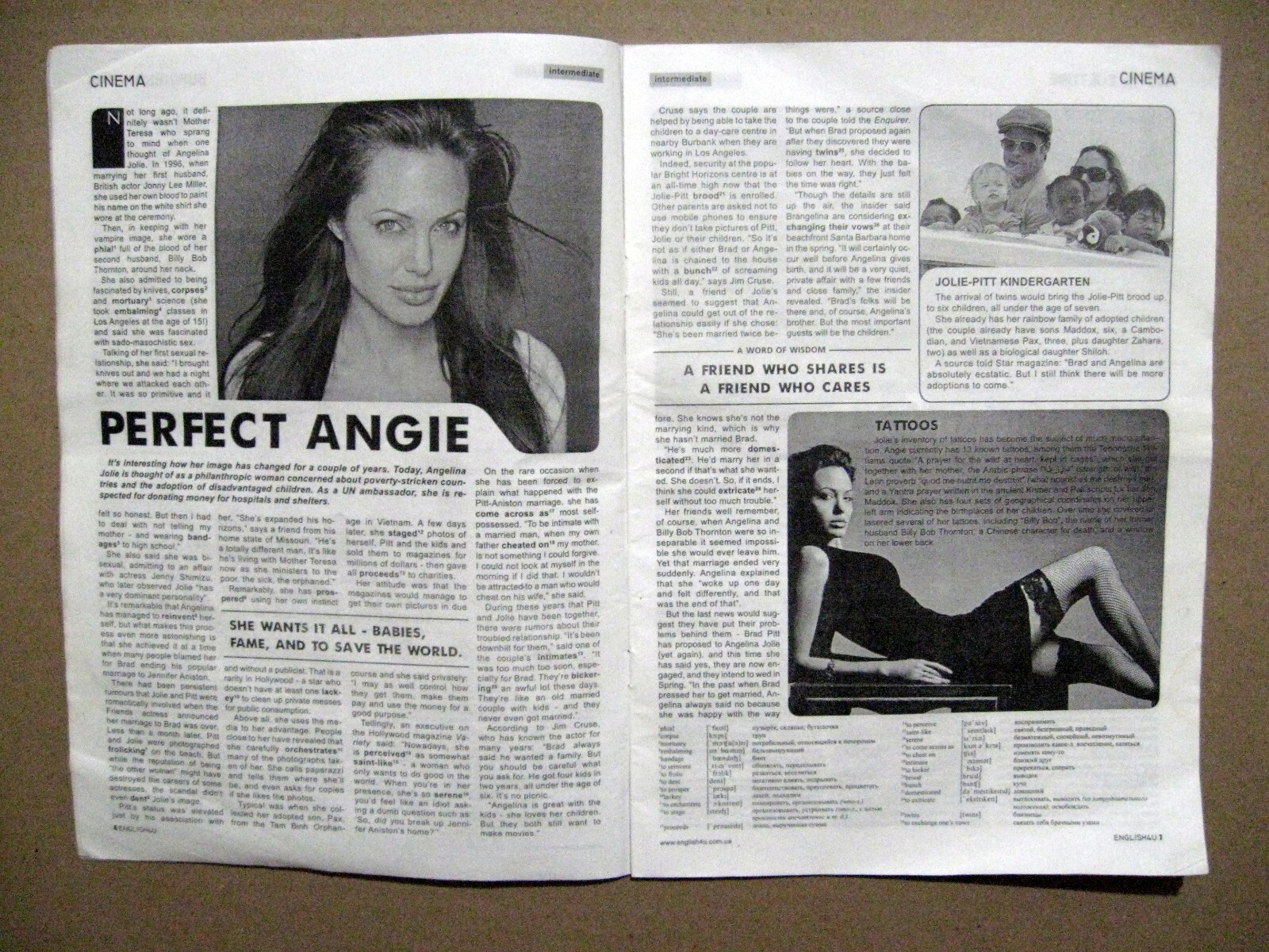 English 4U Magazine 2008 Ukraine Angelina Jolie Britney Spears Beyoncé Knowles