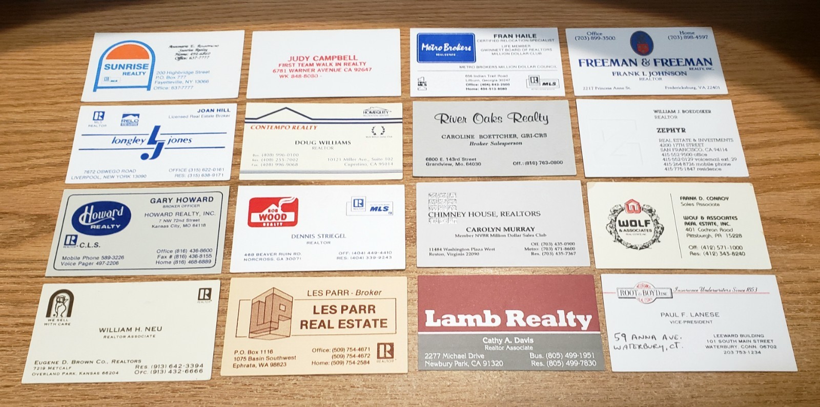 🔥 LOT of 100 REALTOR/REALTY Related BUSINESS CARDS for BUSINESS CARD COLLECTION