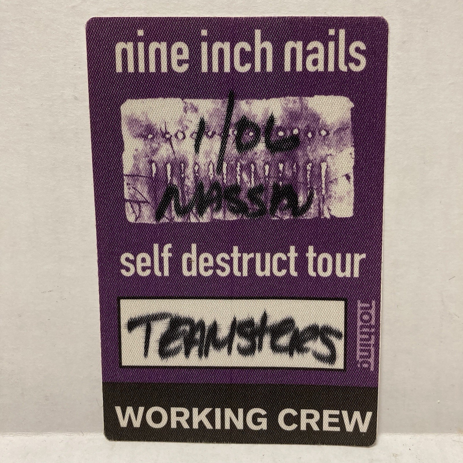 Nine Inch Nails NIN Self Destruct Tour Backstage Working Crew Pass NYC 95 RARE
