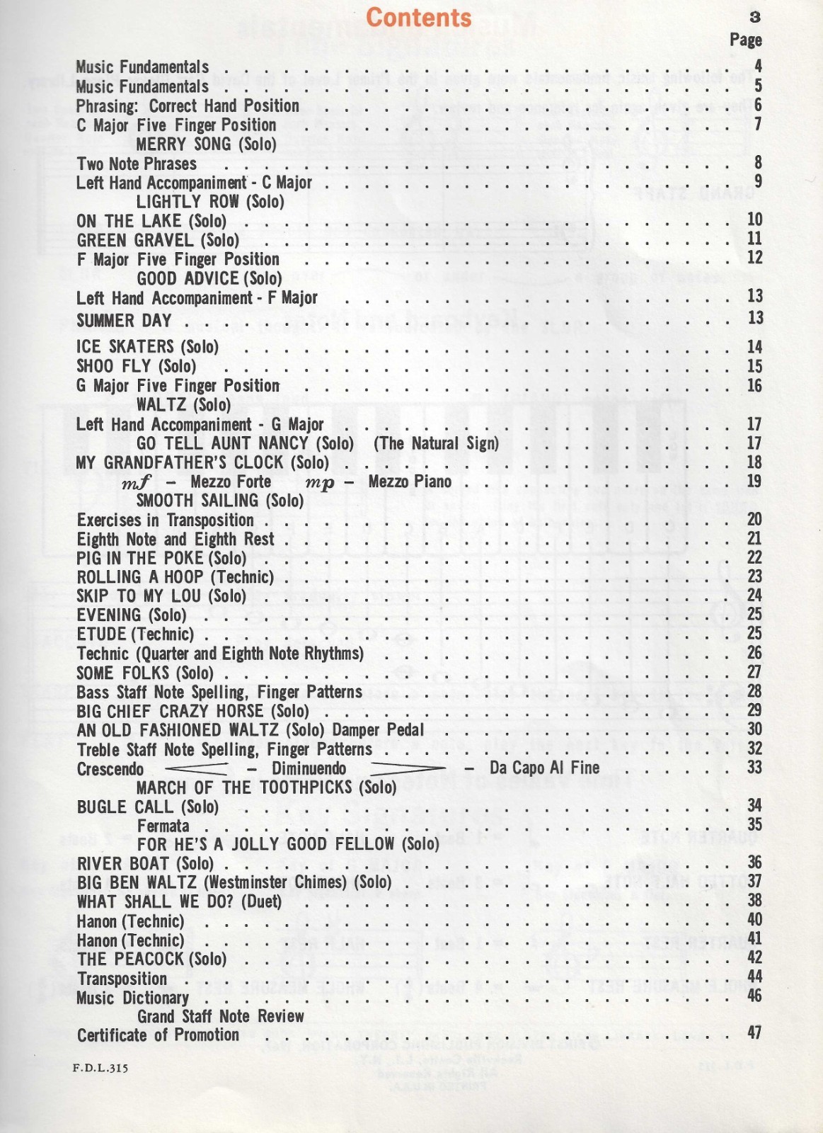 1967 Level One PIANO STUDENT David Carr Glover Music Book Louise Garrow