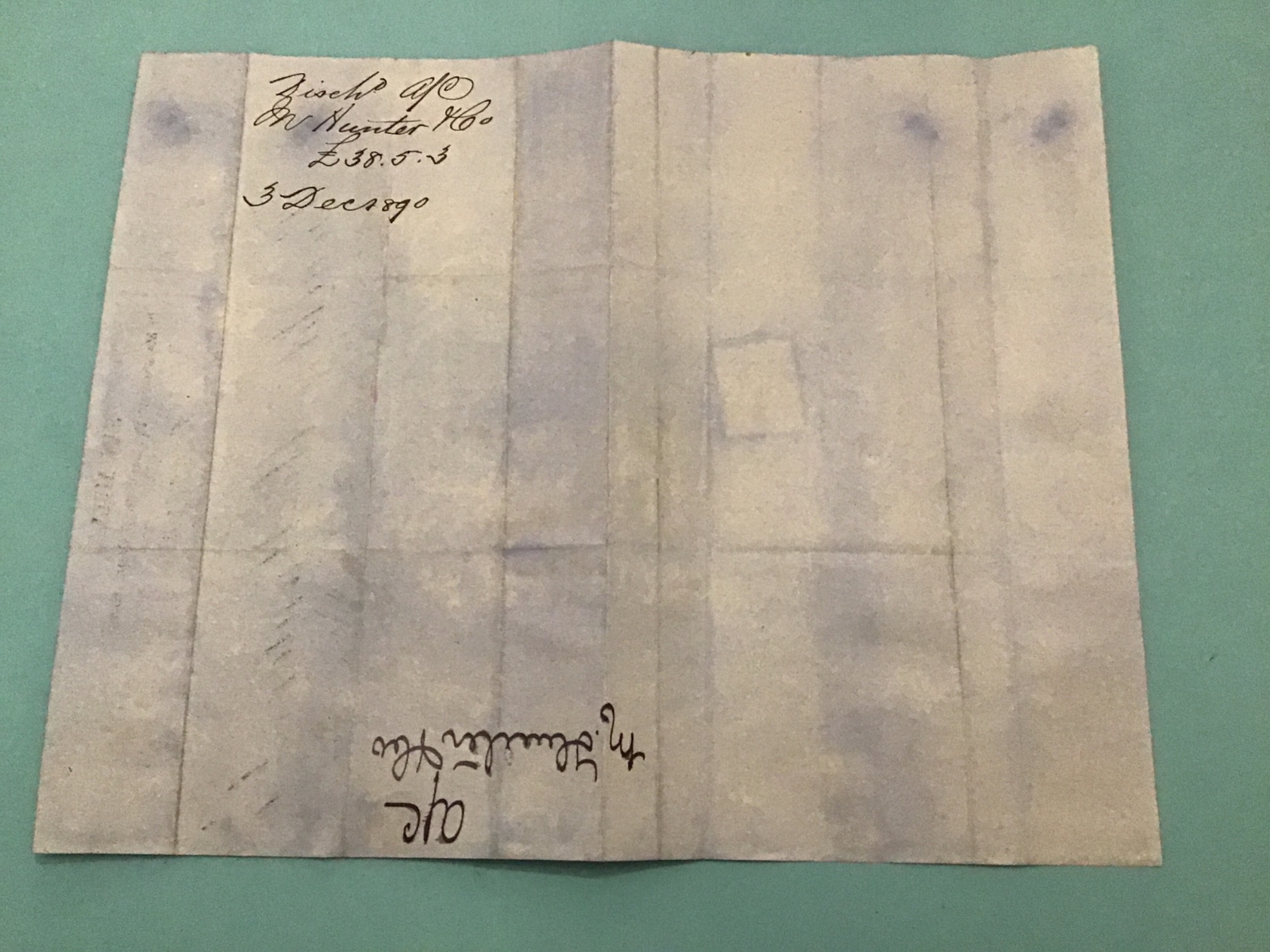 U.K. Glasgow M. Hunter & Co Timber Merchants Stamped 1890 Receipt R42652