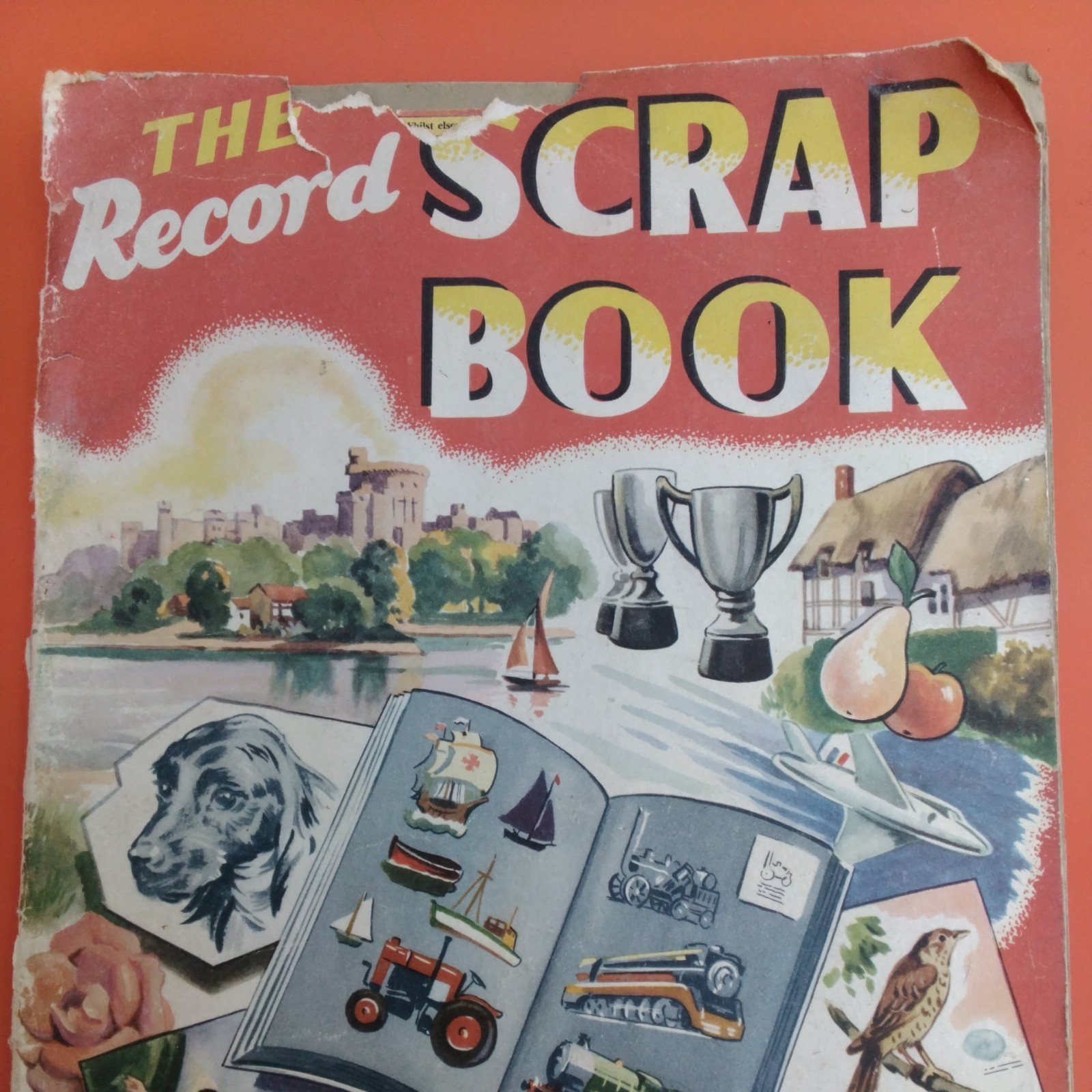 Vintage Retro 1950-60s Scrap Book Album Eagle Comic Classic Cars Cutouts Rare