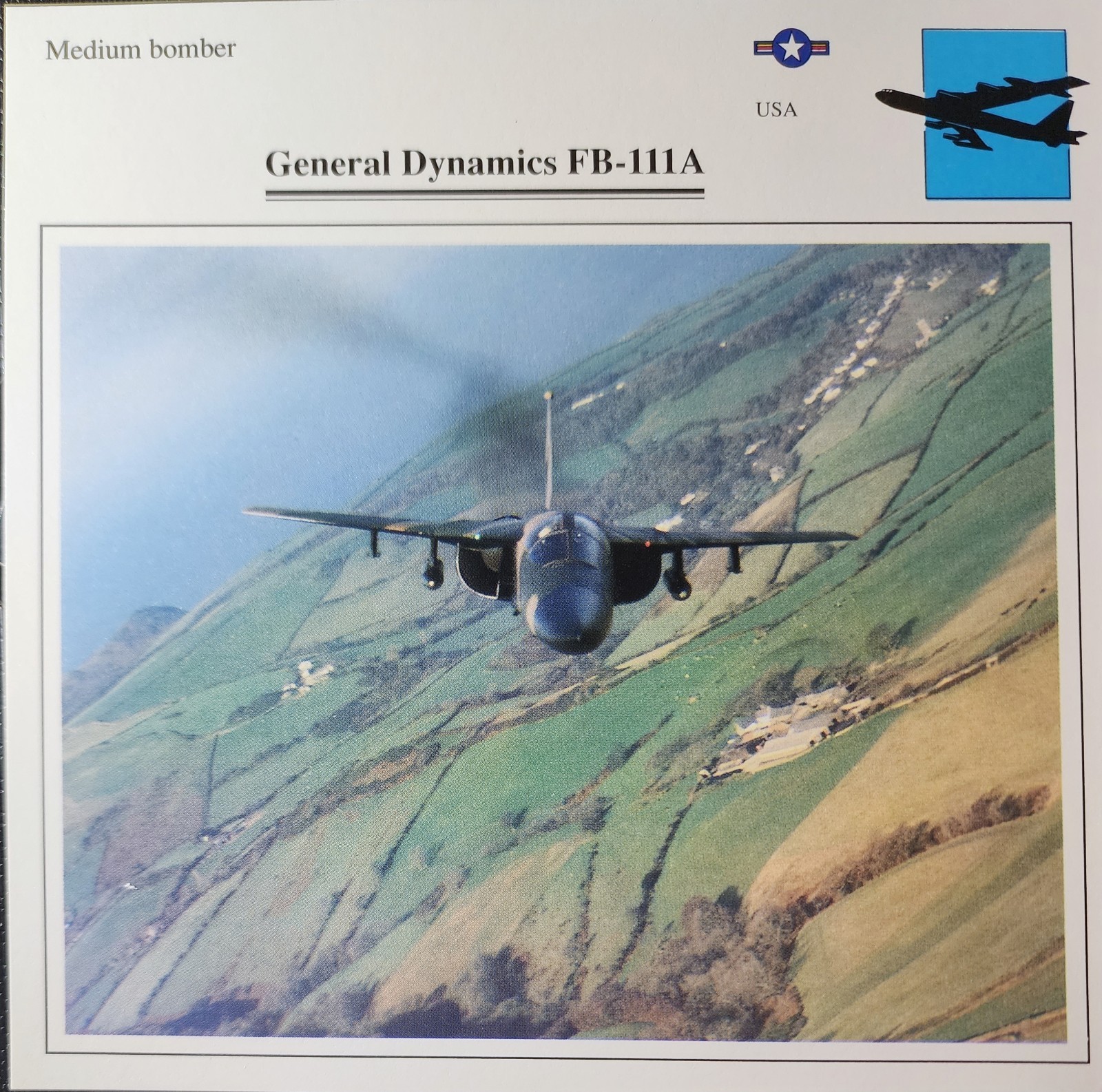 General Dynamics FB-111 FB 111 Picture Original Aircraft Info Collector Card