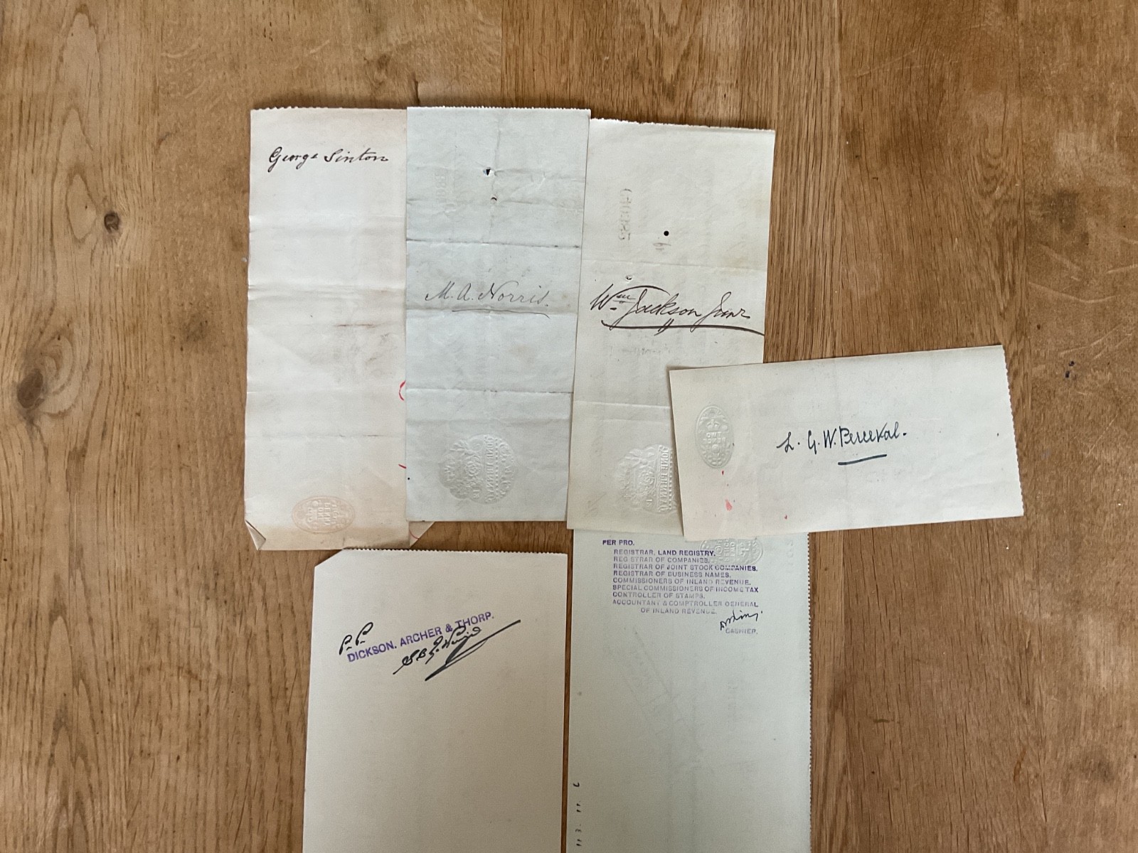 British vintage used cheques 6 items B5349