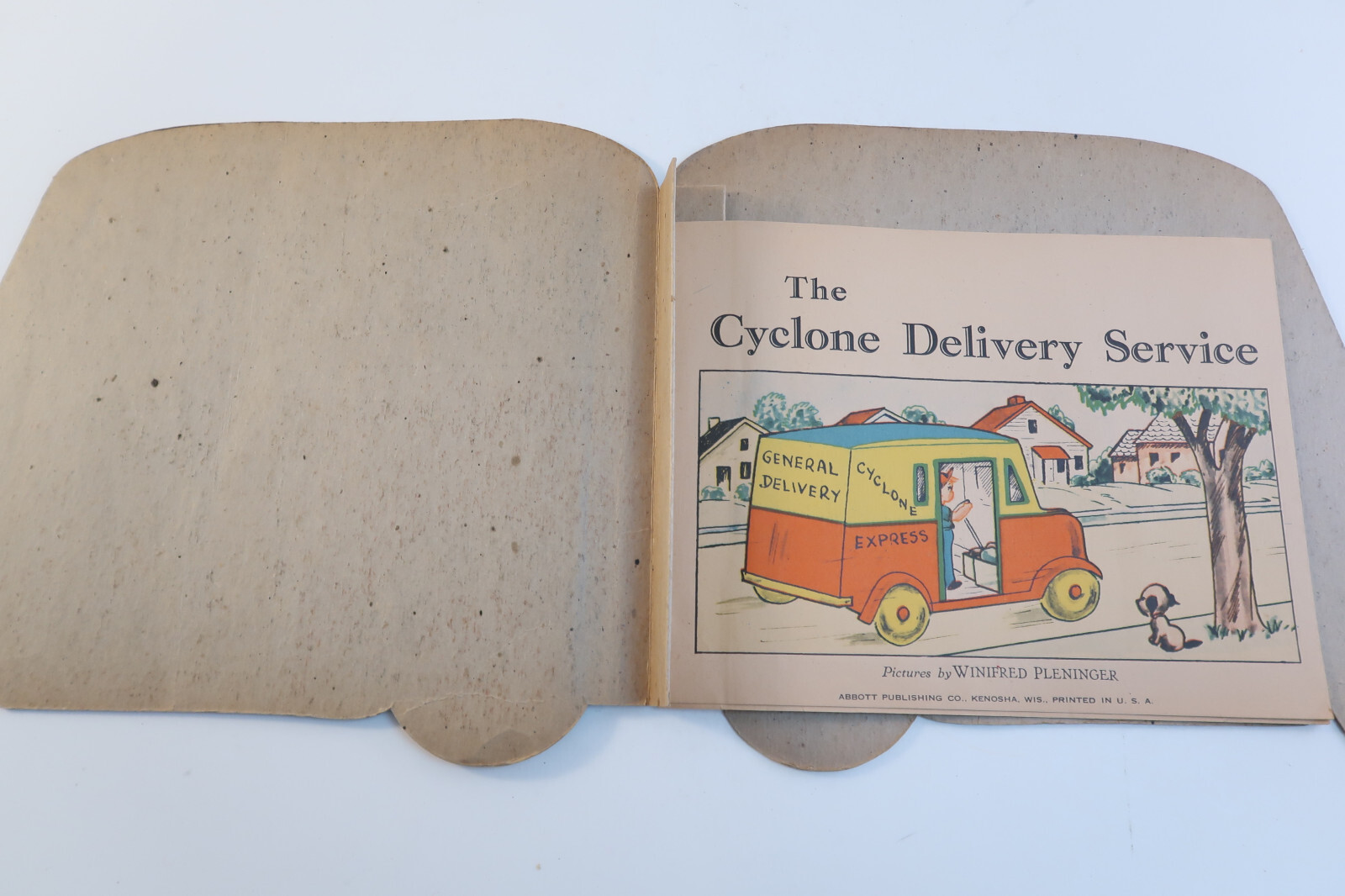 Cyclone Delivery Service A Pull Toy Book Abbott Publishing #713 Vintage Item