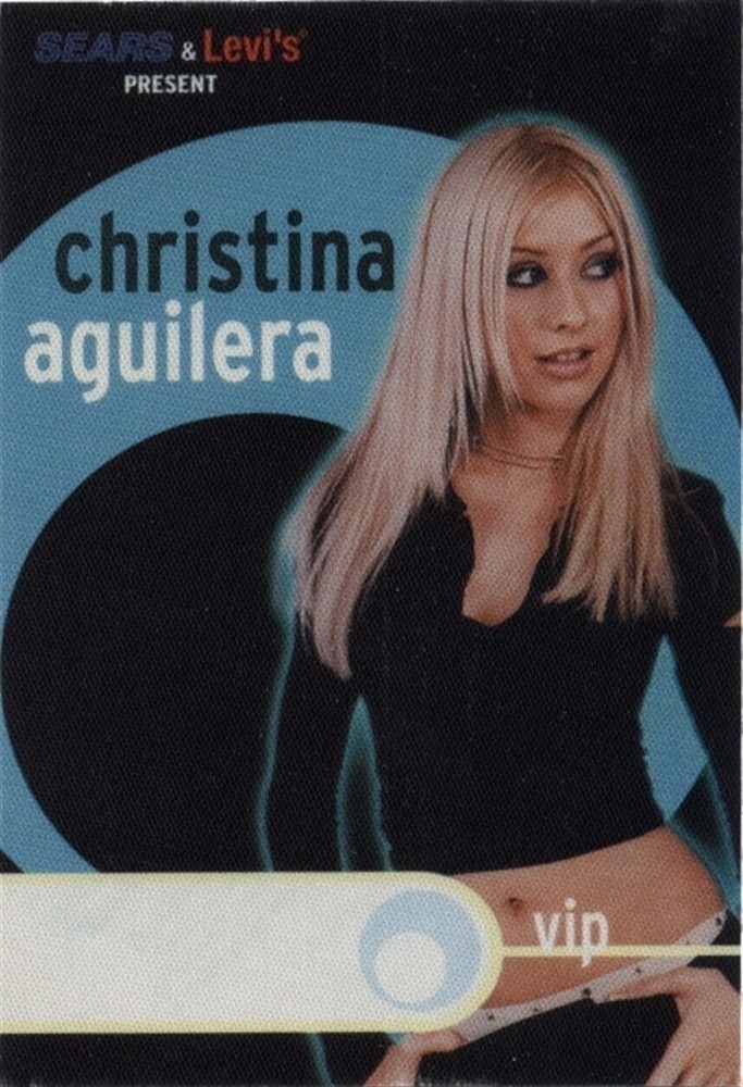 Christina Aguilera 2000 Psykoblast concert tour VIP Backstage Pass