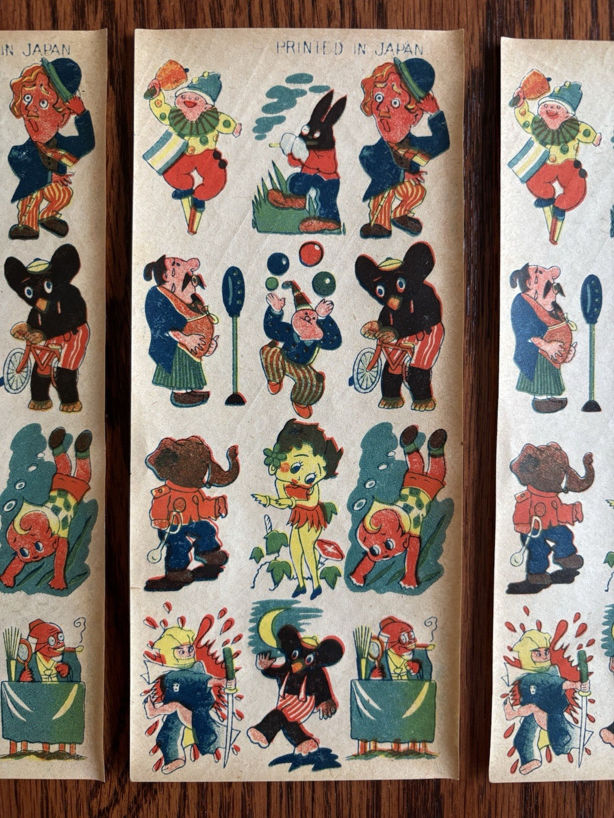 1940’s Vintage Japanese Water transfer paper toy /Betty Boop /Kewpie Tattoo