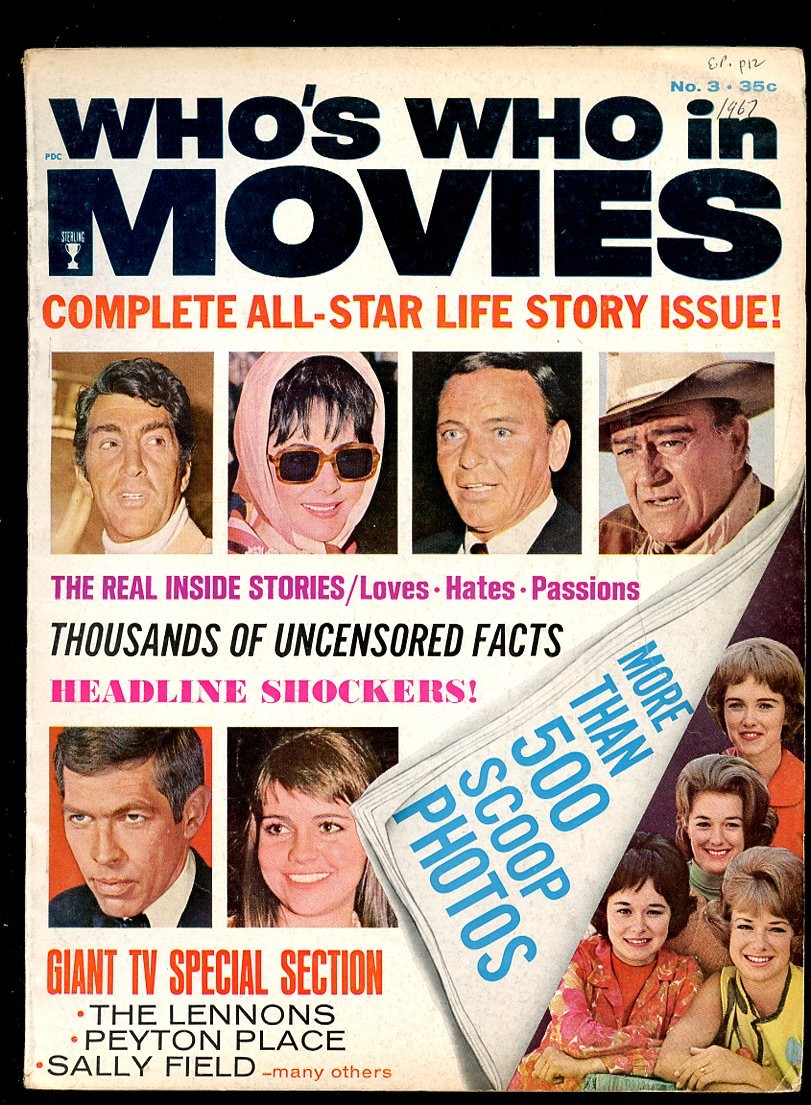 Who’s Who In Movies #3 1967 500 Photos L32