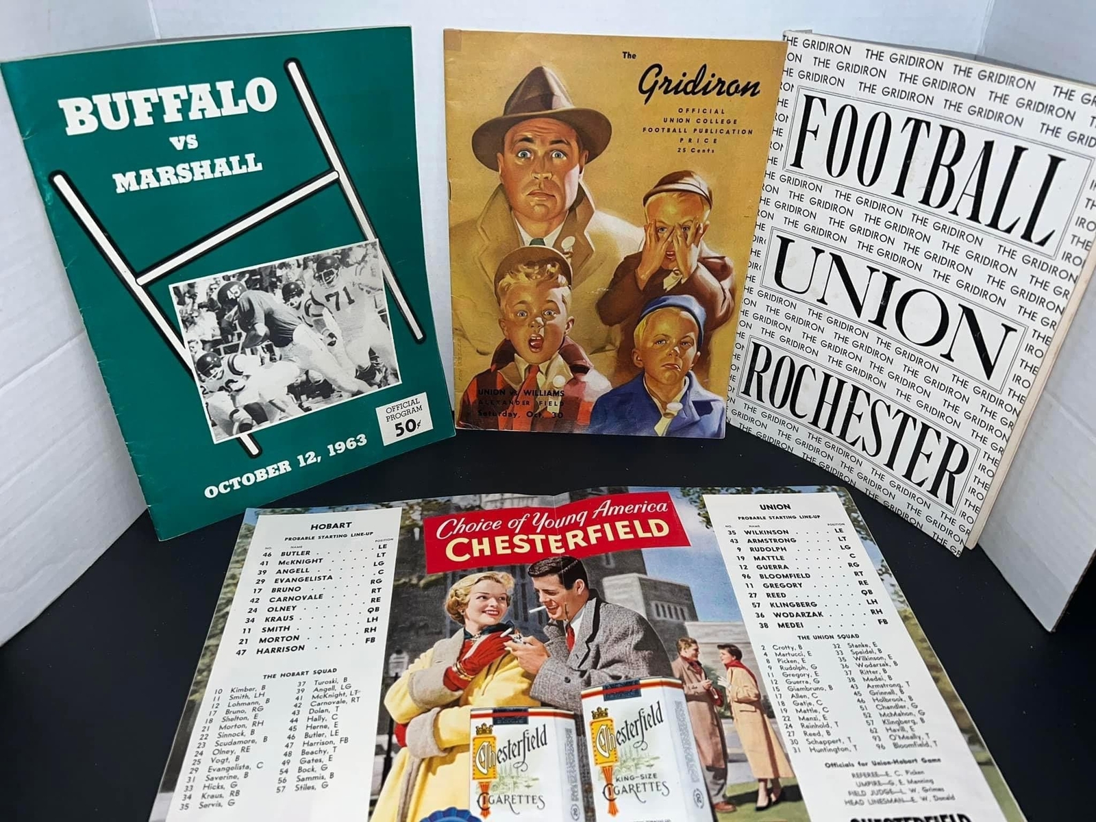 Vintage football programs 4 Rochester Buffalo ny early Coca Cola sports