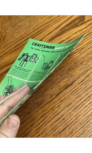 Craftsman Power Painting Spray Guide Sears DIY Handbook 1956 Home Decorating