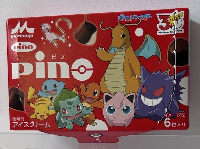 POKEMON Pino Ice cream empty Box 30th Anniversary Japan Limited Pikachu Mew
