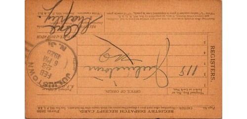 1925 Post Office Postal Card Camden NJ A. Shapley Form 65- Penalty Notice
