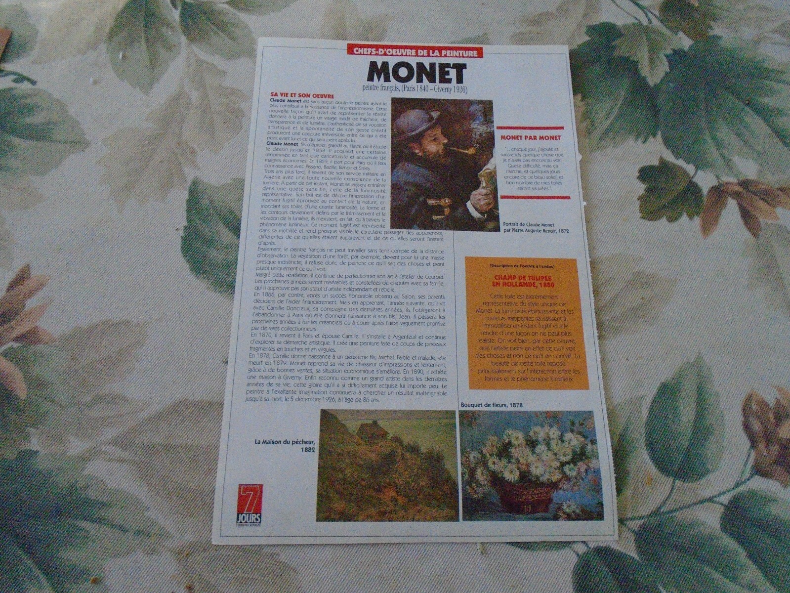 VAN GOGH POSTERS (2) COLOR 8 BY 11 INCHES AUTOPORTRAIT