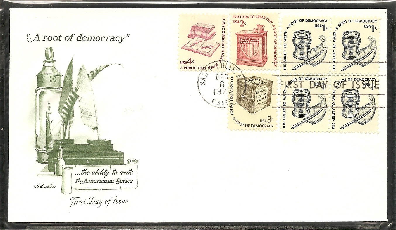 US Scott #1581 Americana Issue/ Inkwell FDC. Artmaster Cachet.