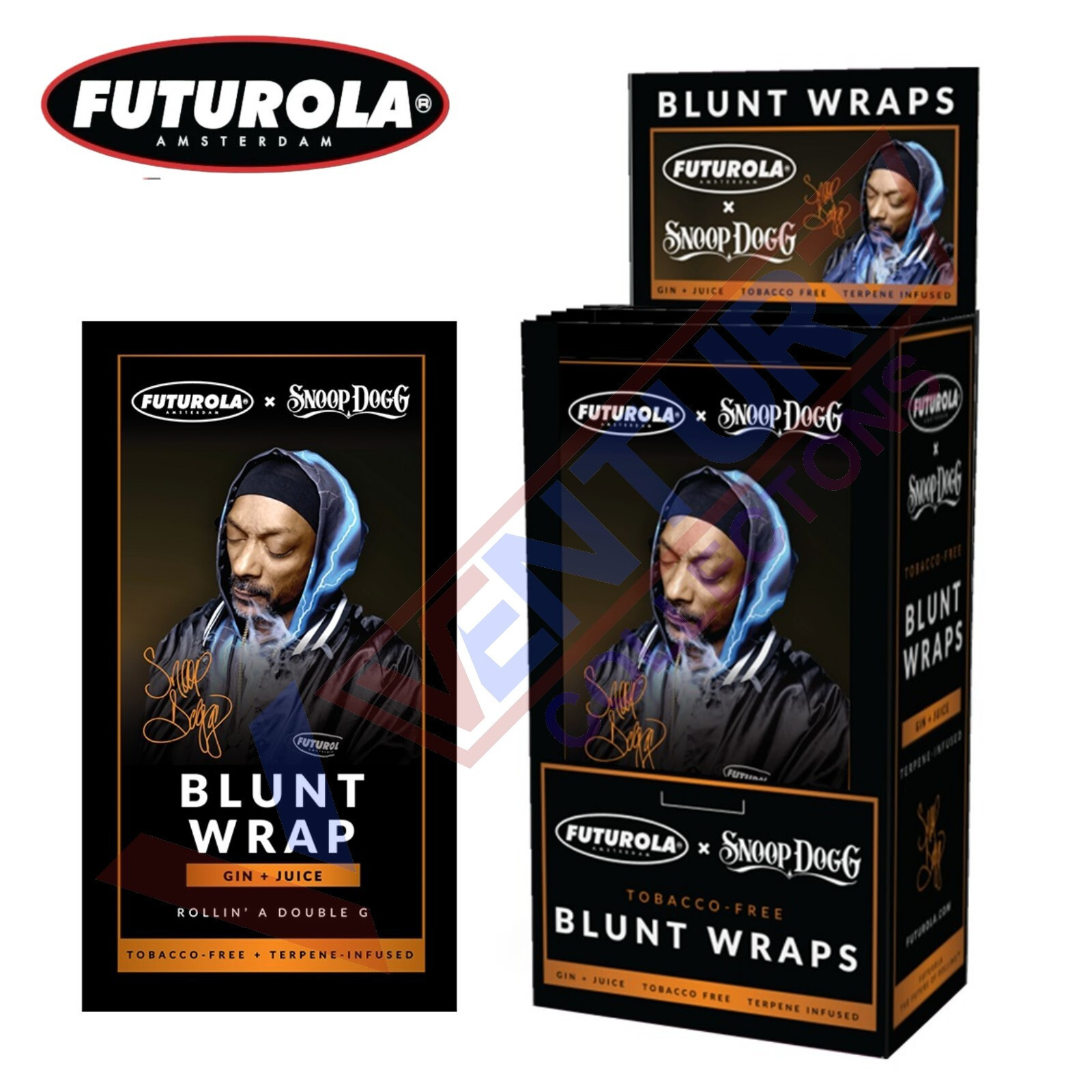SNOOP DOG Futurola The Toad Wrap Full Box 25 Packs x 1 Wrap – FREE SHIPPING