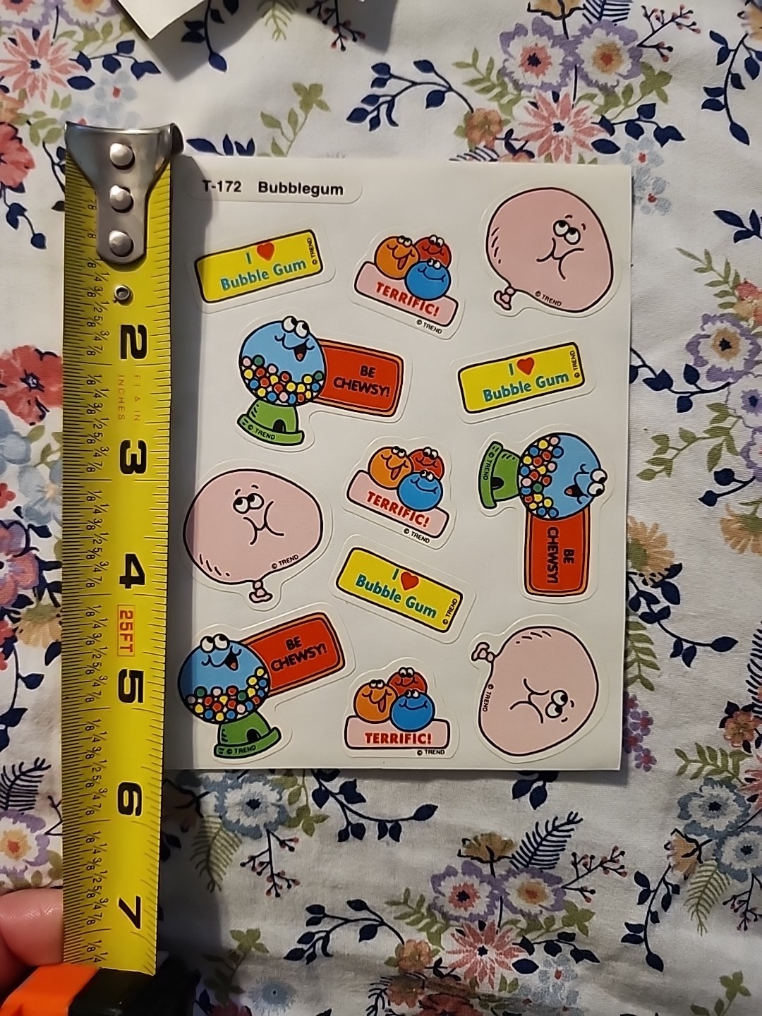BUBBLE GUM Vintage TREND Scratch & Sniff Stinky Sticker Sheet Die Cut Scent RARE