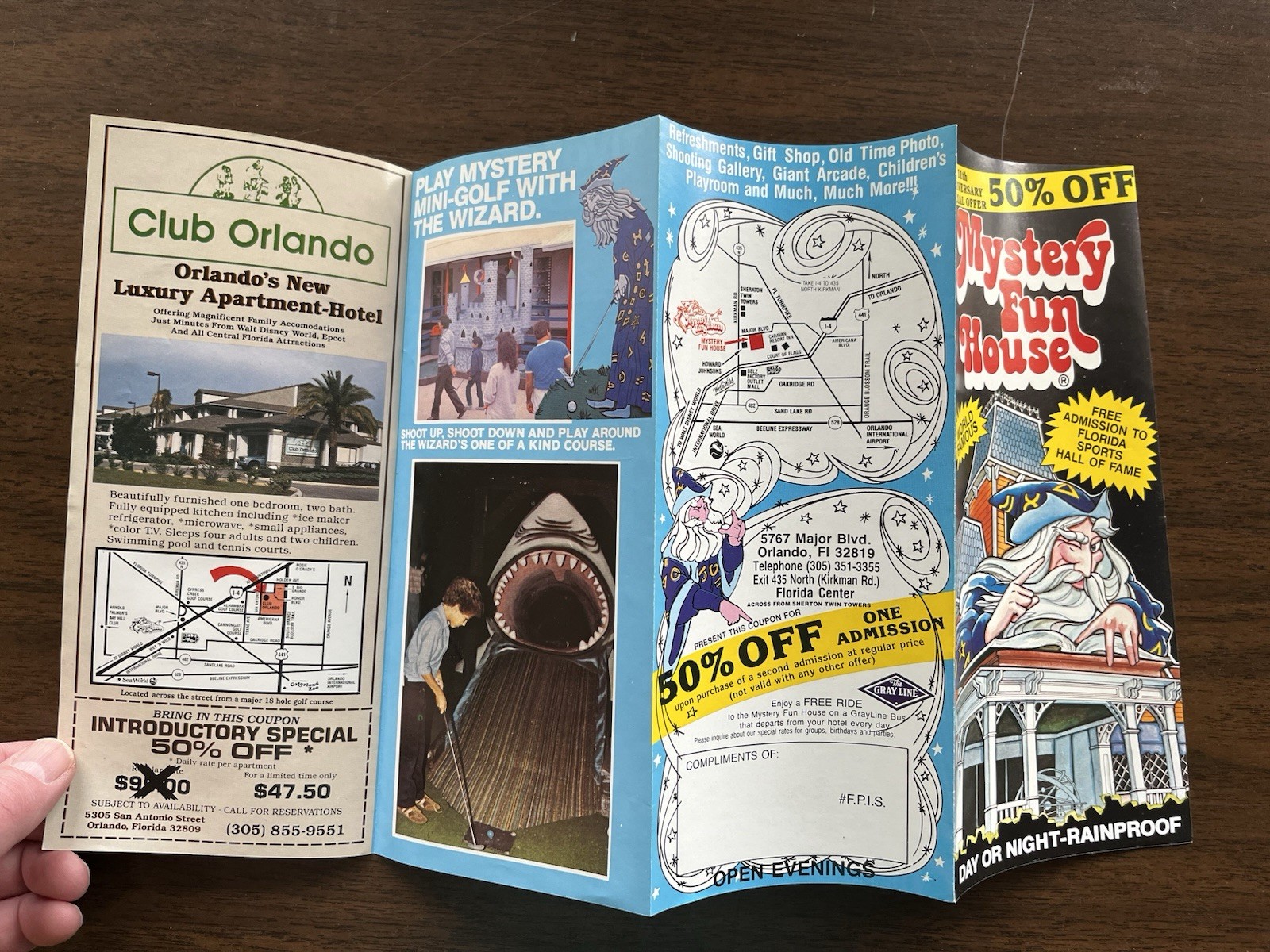 Mystery Fun House Orlando Florida Travel Brochure 1980s