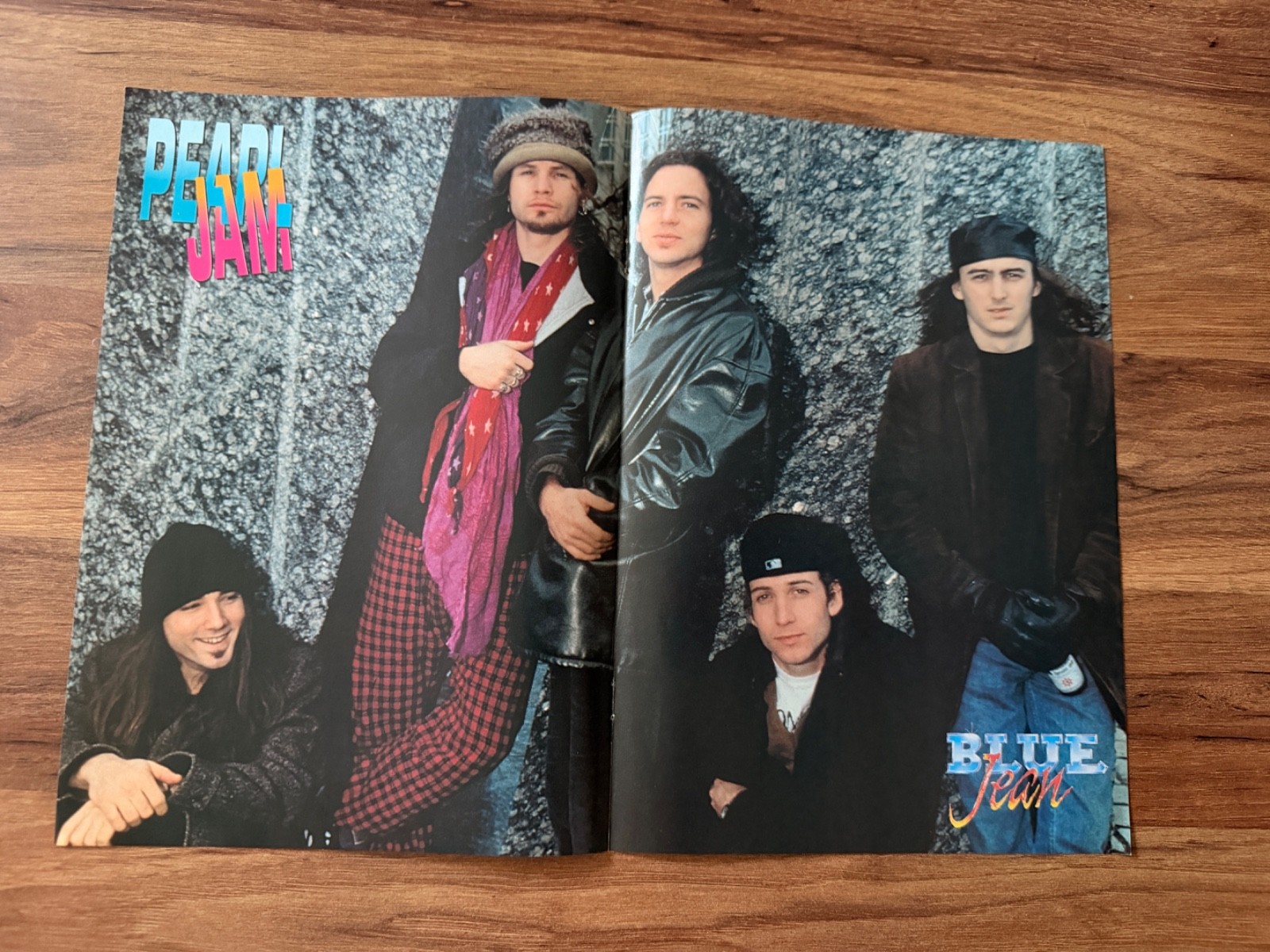 Pearl Jam Vintage Turkish Blue Jean Magazine Poster Rare Grunge Collectible