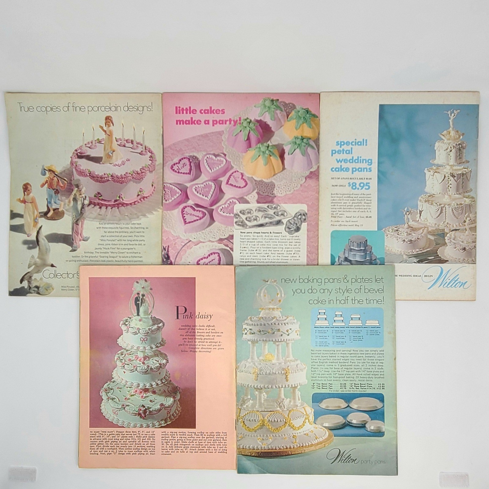 VALUE BUNDLE: 5 Wilton Celebrate Magazine Lot Cake Decorating 1973- 1974 Vintage