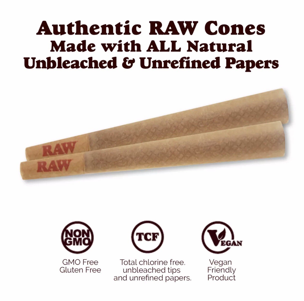 raw classic KING SIZE cone pre rolled cone (1000 pack)+2x glass cone tip+2x tube
