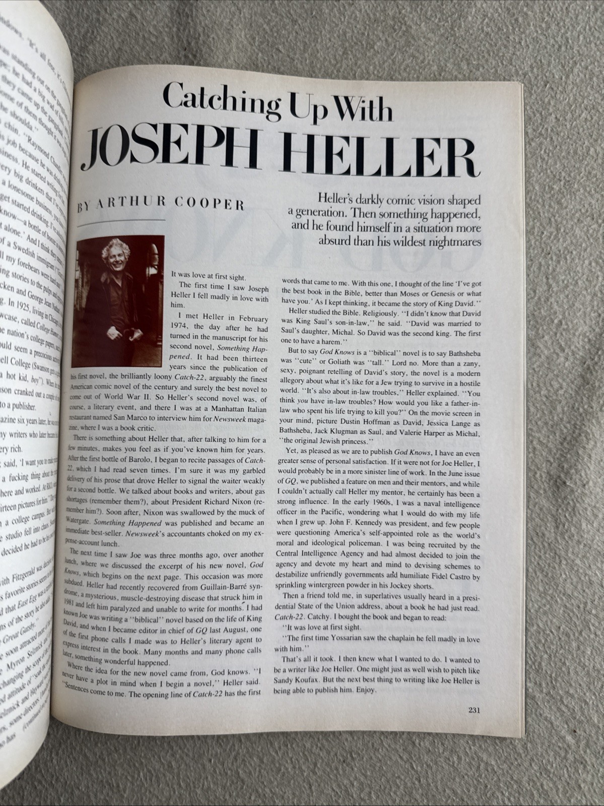 AUGUST 1984 GQ – GENTLEMANS QUARTERLY fashion magazine JOSEPH HELLER