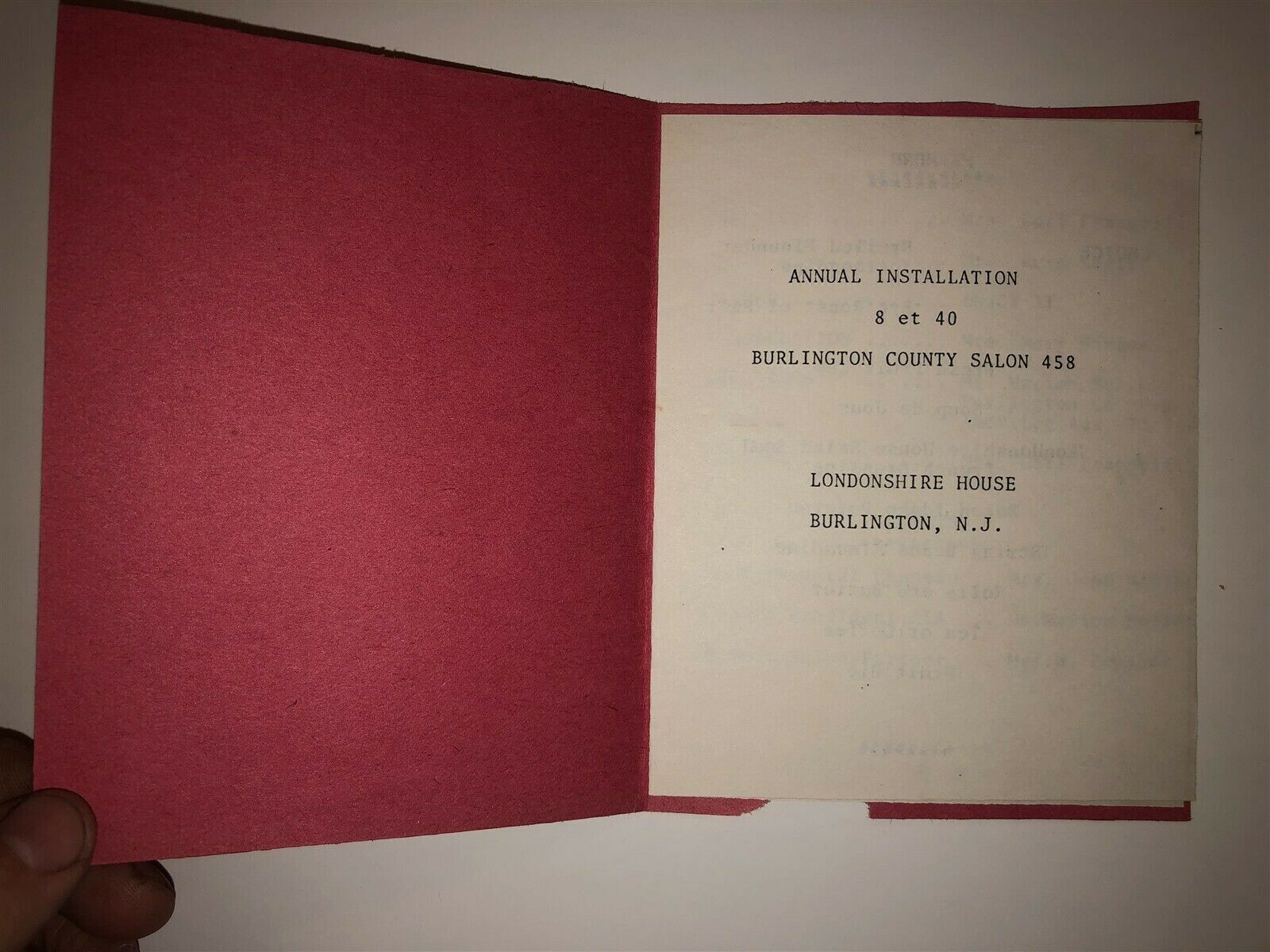 1974 1975 Burlington County Installation of Officers 8 et 40 American Legion NJ