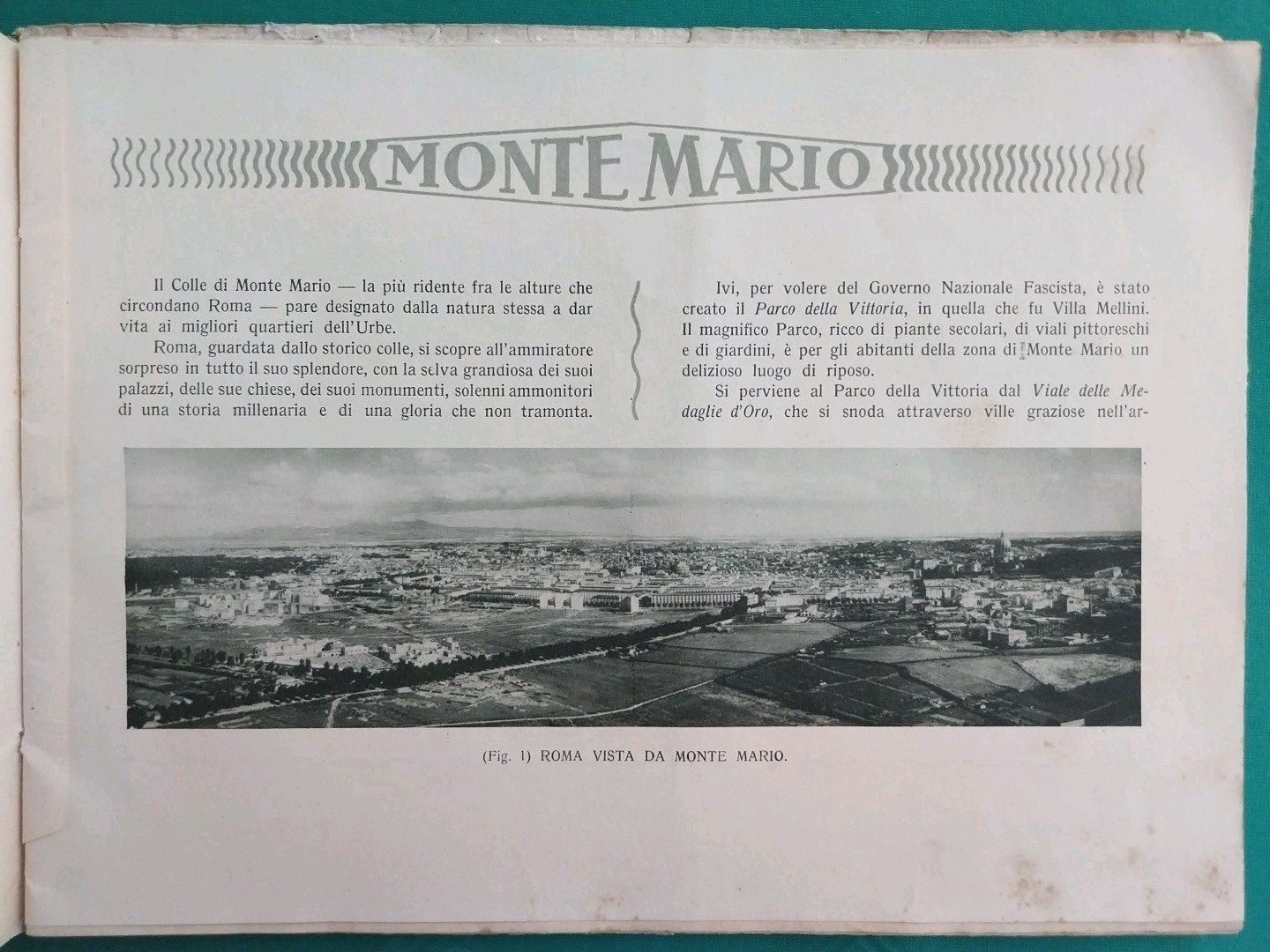 Monte Mario. Società Anonima Edilizia Romana. Rome, circa 1920-1930. RARE