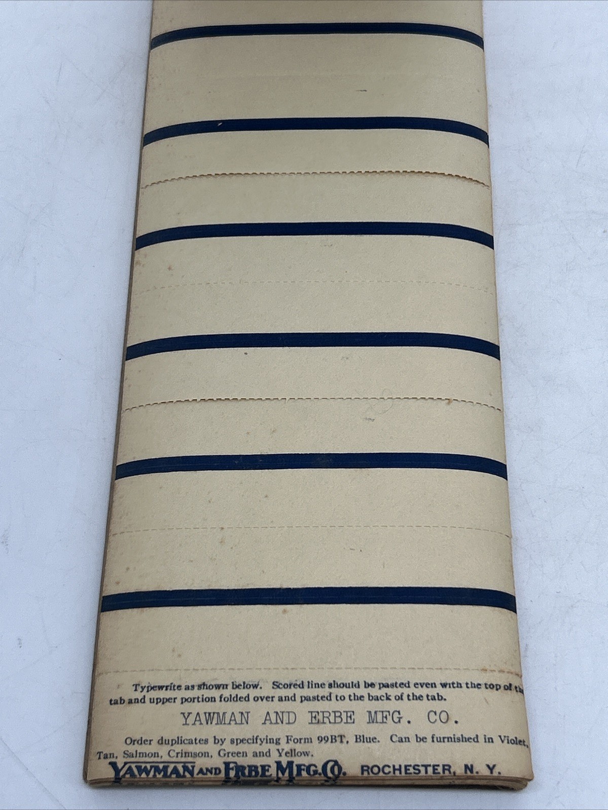 3 Vintage Packs Of Y&E Gummed Labels No. 99 Green & Blue Typewriter Sheets RARE