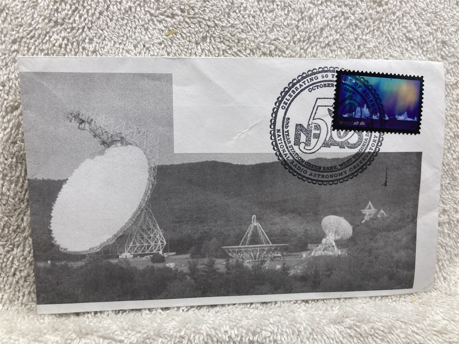 2007 National Radio Astronomy Observatory NRAO USPS First Day Cover Stamp Vtg