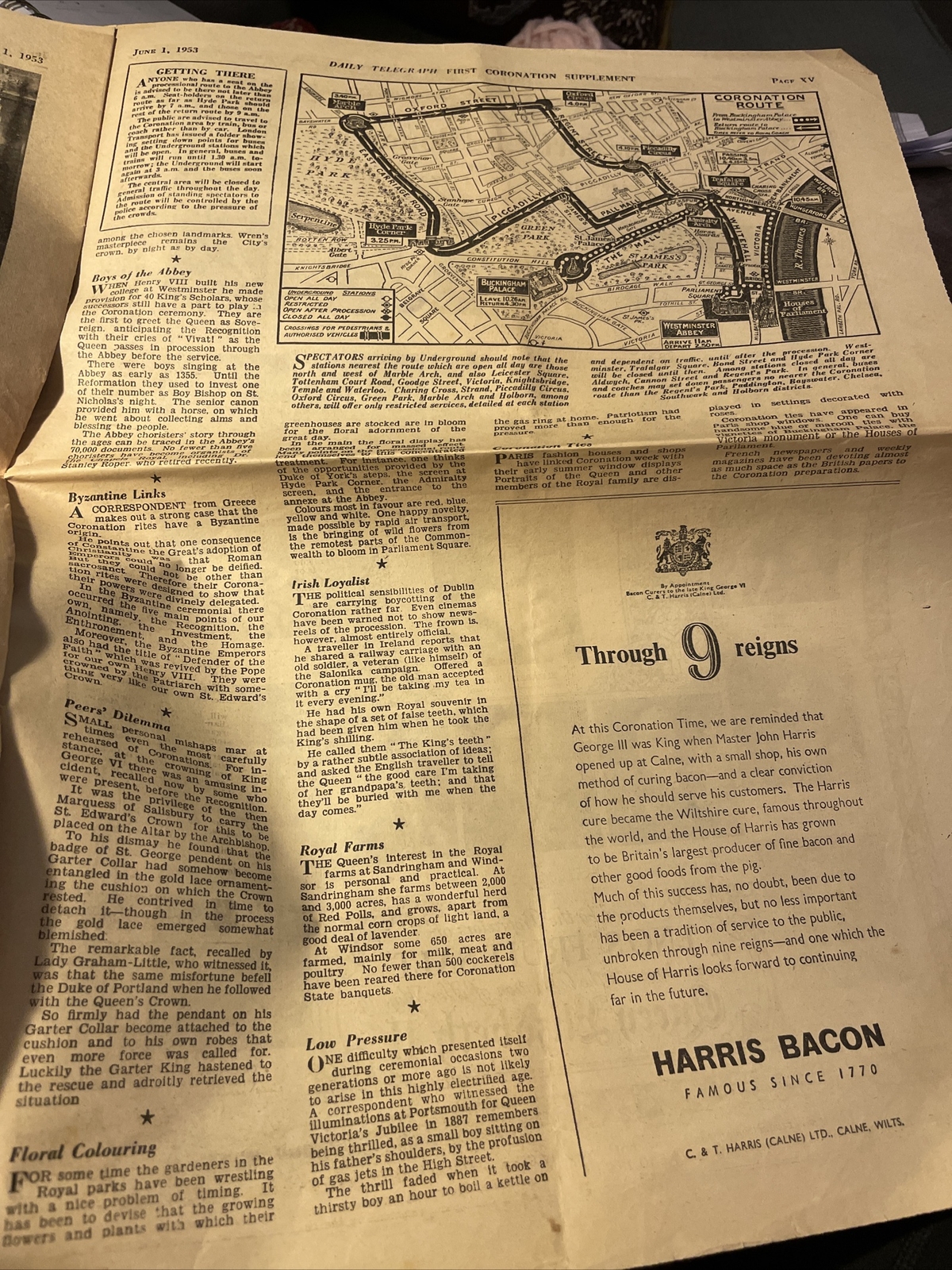 Queen coronation 1953 Daily Telegraph 1 June