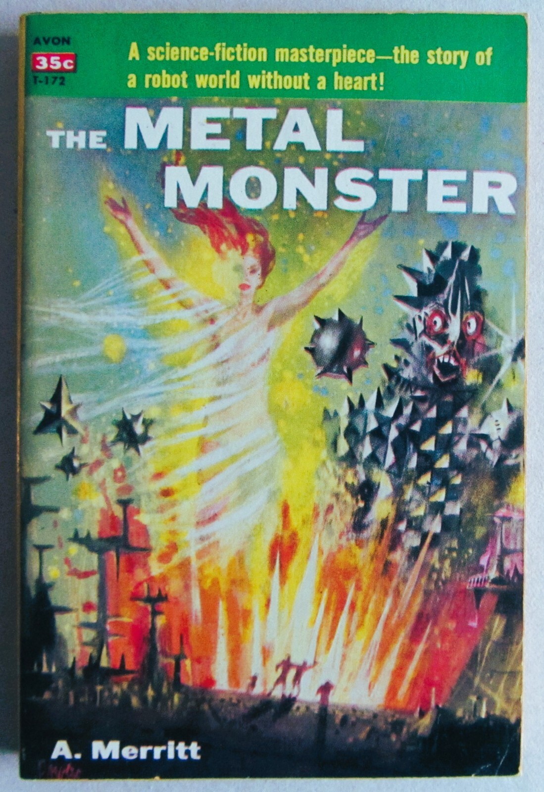 A. MERRITT~AVON PAPERBACK BOOK T-172~THE METAL MONSTER~1952~NF+