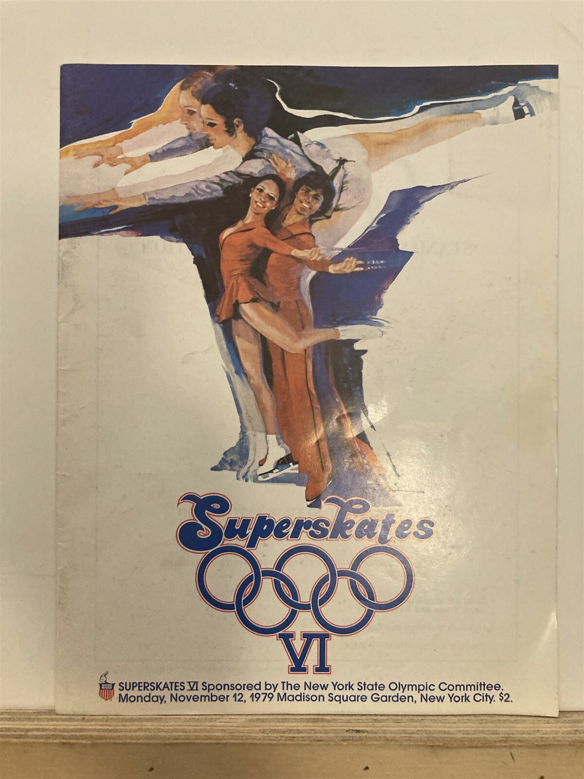 1979 Olympic Superskates Ice Skating Madison Square Garden NY Program Ticket Vtg