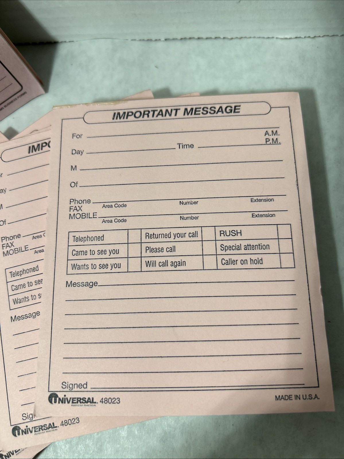 Vintage Telephone Message Pads Pink WHILE YOU WERE OUT Lot Of 6+