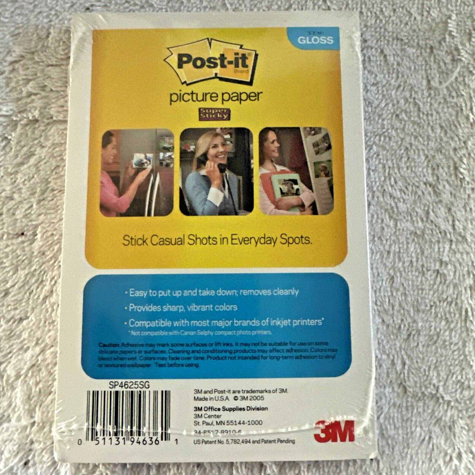 3M/Post-It Sticky 4”x6” 1-Matte / 1-Gloss Photo Picture Paper 50 sheets 2-Paks