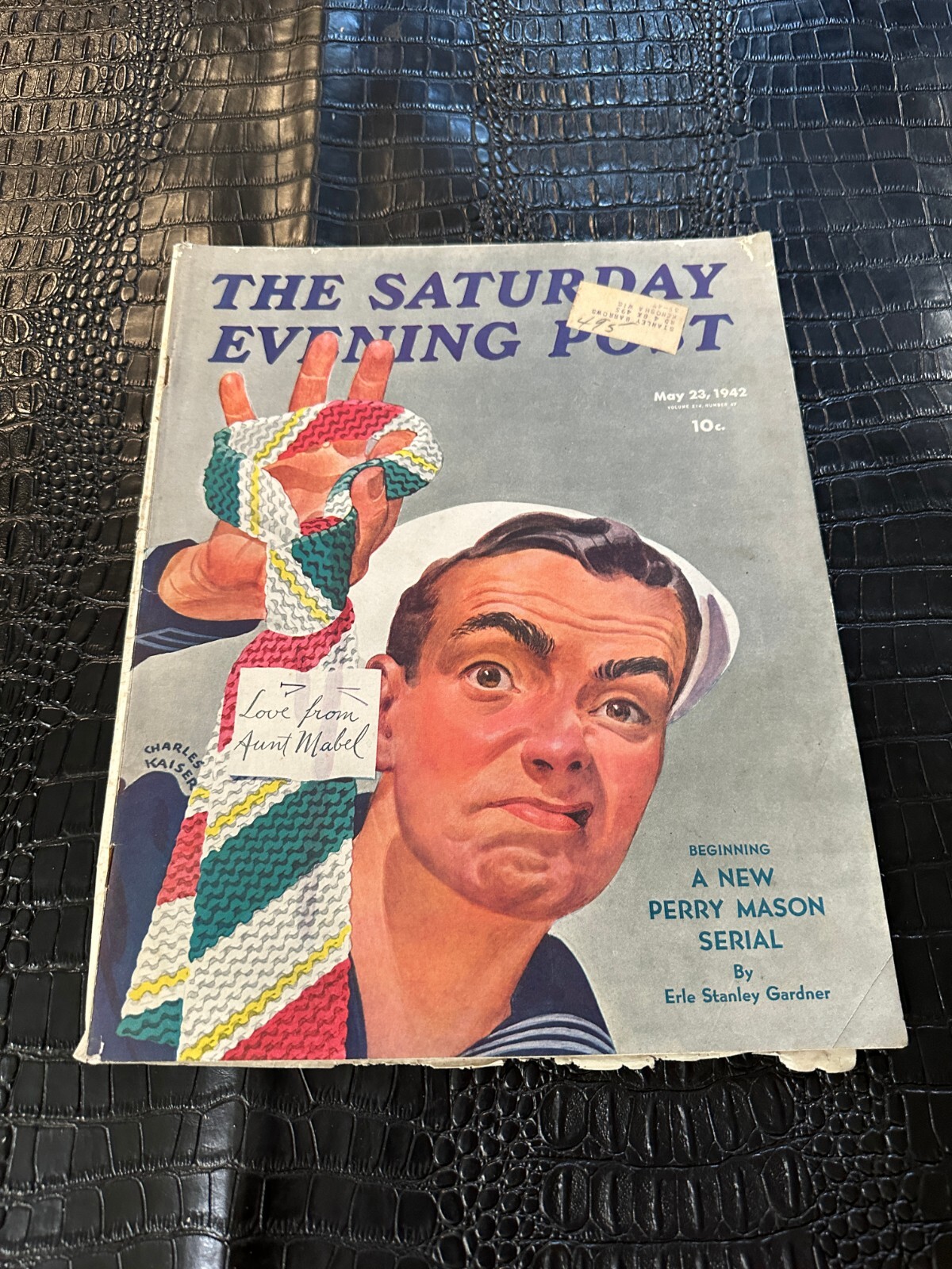 MAY 23 1942 SATURDAY EVENING POST magazine WWII SAILOR – RED WHITE BLUE TIE