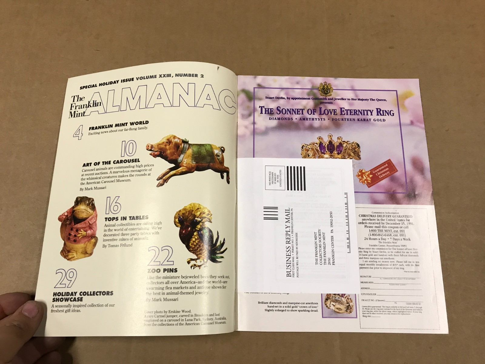 Vintage The Franklin Mint Almanac – Fall 1991