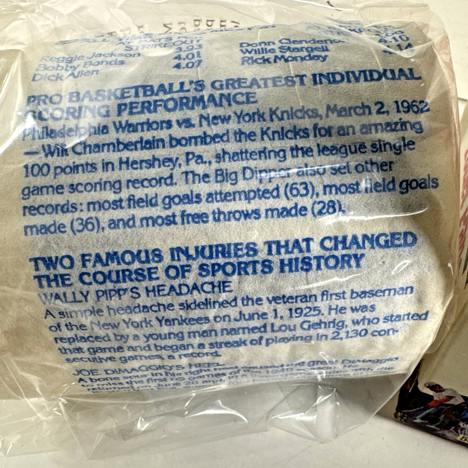 NOS Novelty Toilet Paper Vintage 80s The Book Of Sports Lists READ PLEASE!