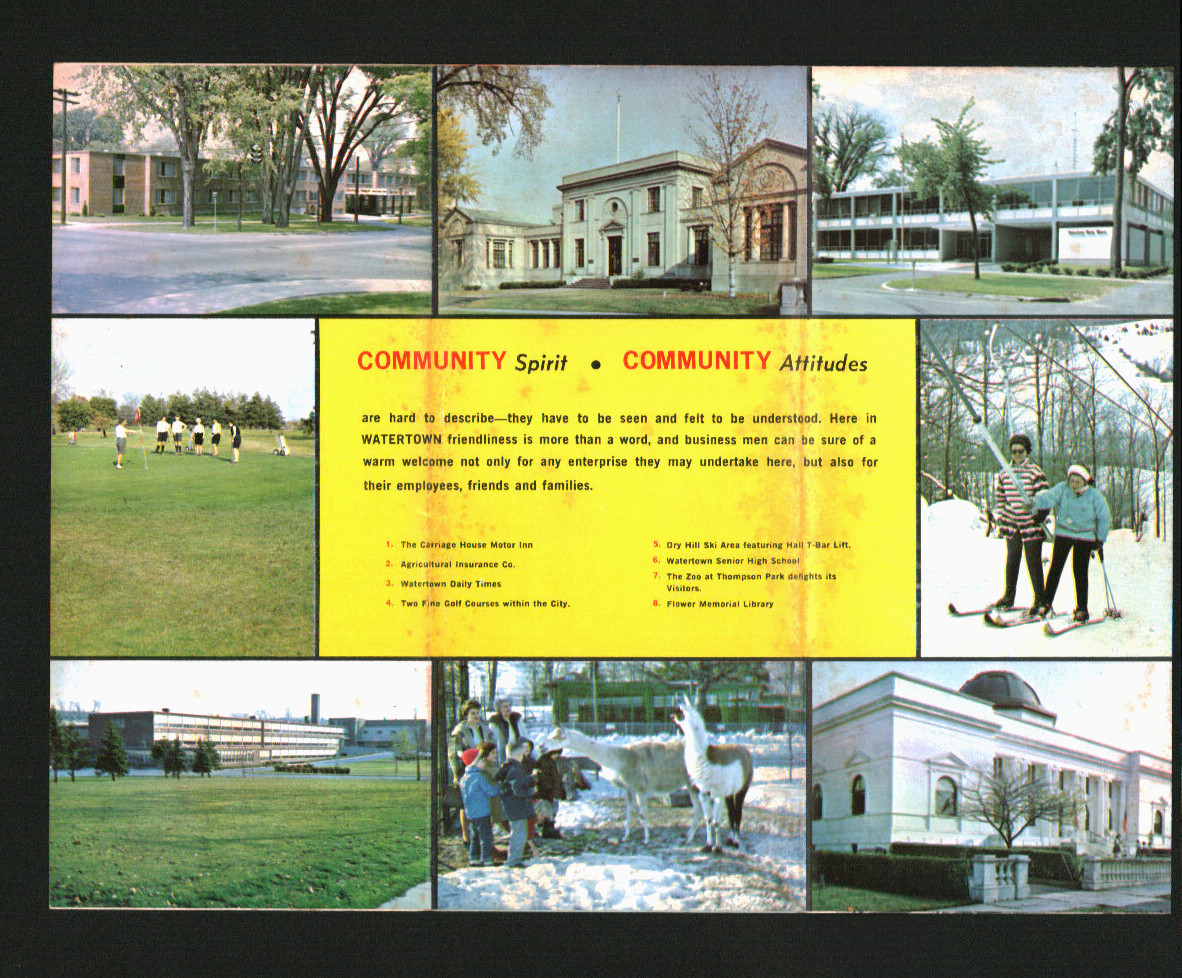 Watertown NY New York Gateway To The Thousand Islands Early 1970s City Brochure
