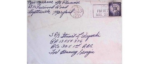 1958 Cold War Letter Fort Benning Soldier Stuart Wysocki Georgia Personal