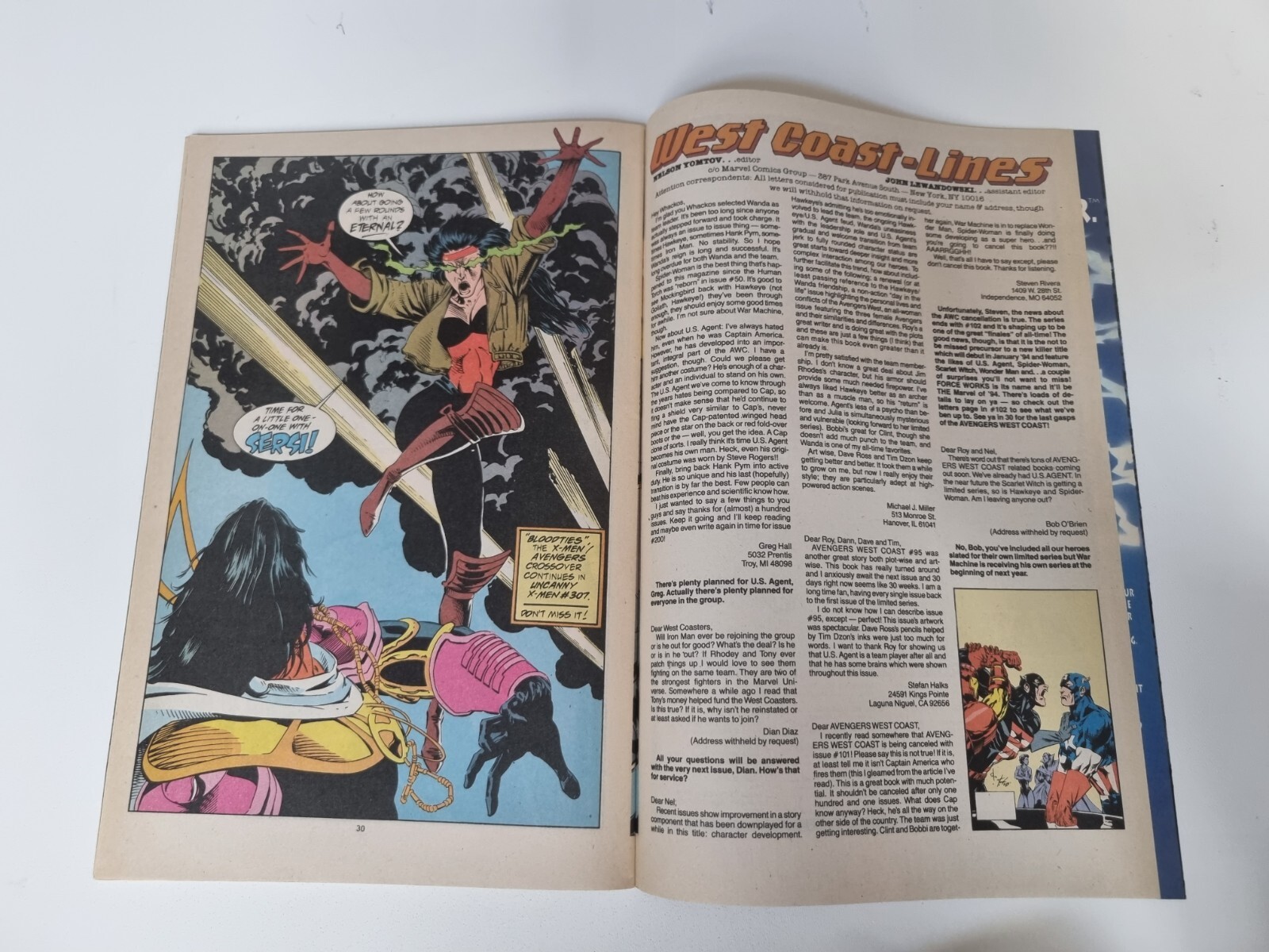 Avengers Westcoast Vol 2 No. 101 Bloodties Part III of V, Dec 1993 Marvel Comics