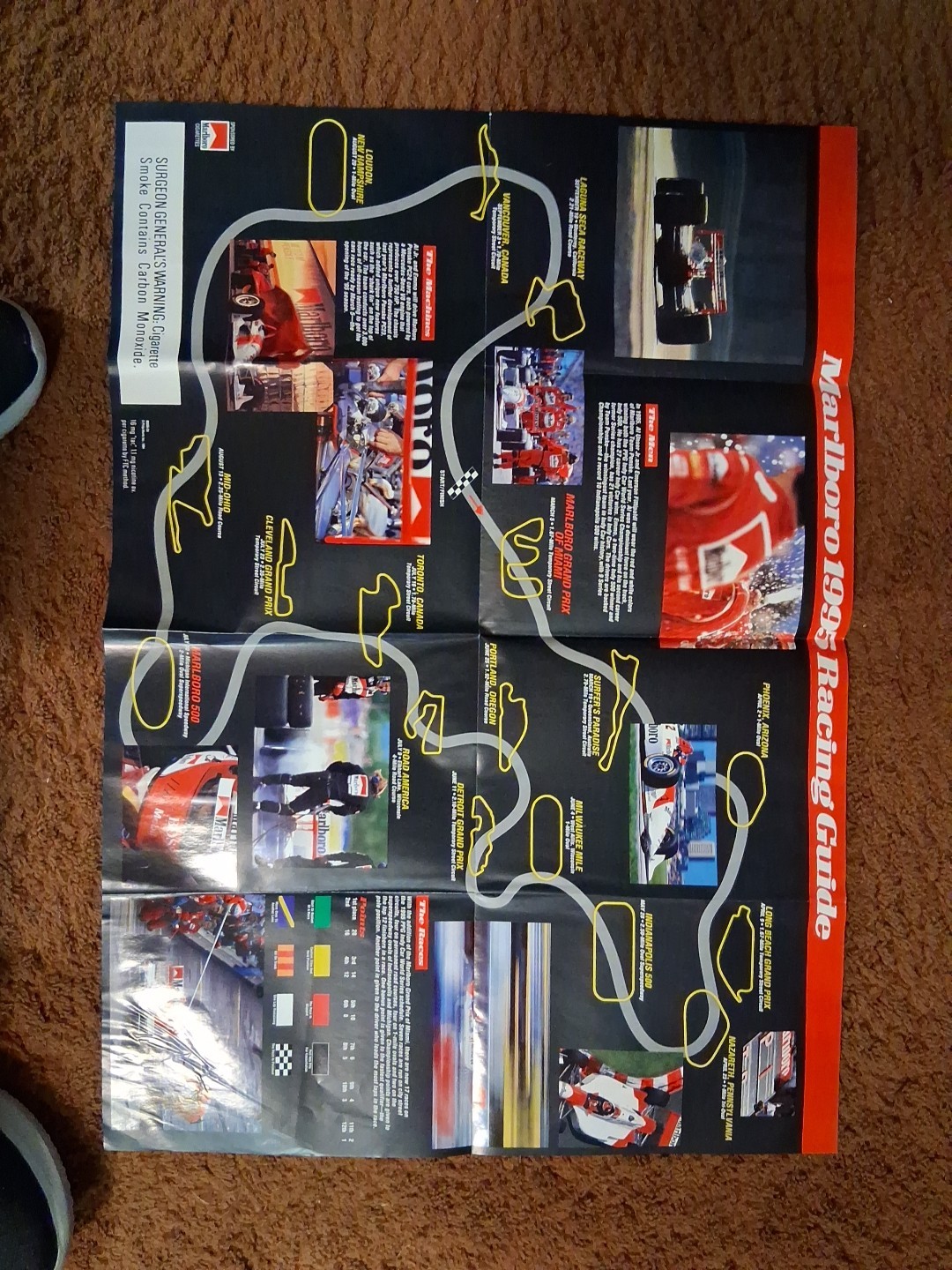 Marlboro 1995 Racing Guide Poster 1994 Team Penske Indy 500 large 20″x28″