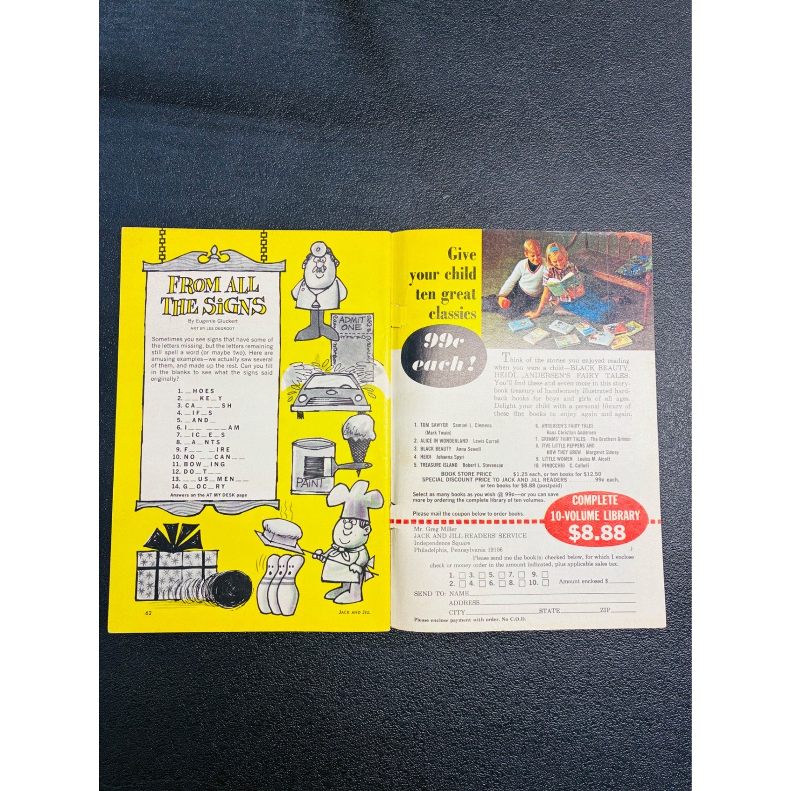 Jack and Jill Magazine Lot 1960-1970 Disney TV Roy Rogers Mr Ed Halloween Xmas