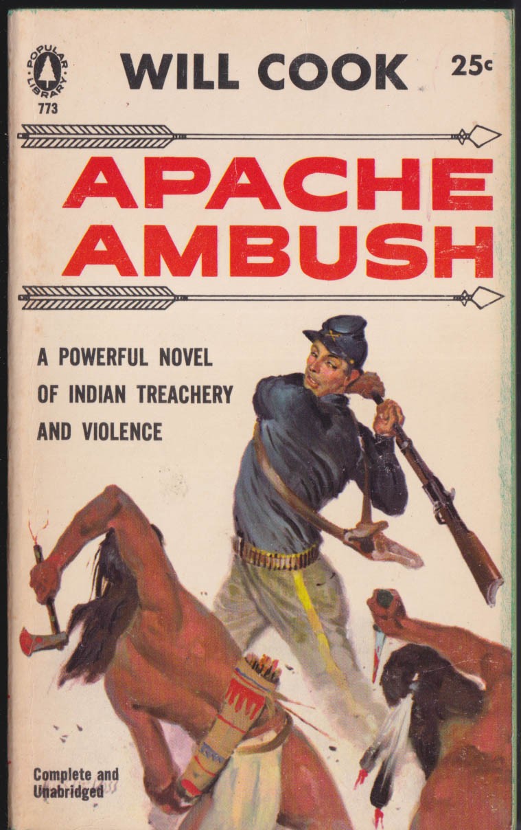 Will Cook: Apache Ambush: Popular Library #773 paperback 1956