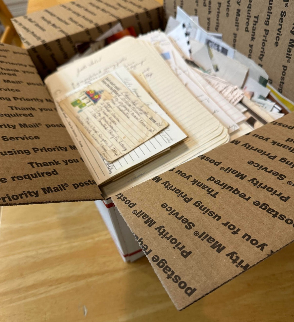 Recipes Lot 40 Hand Written 25 cards 19 HW pages + Hundreds Clipped and Printed