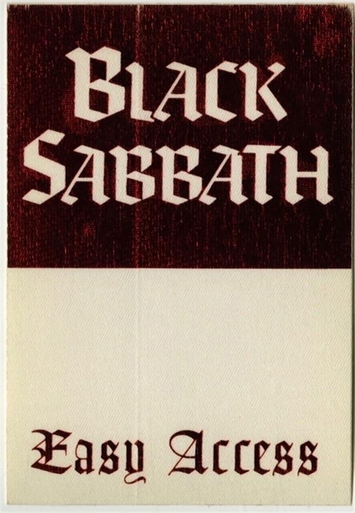 Black Sabbath 1995 Forbidden concert tour All Access Backstage Pass
