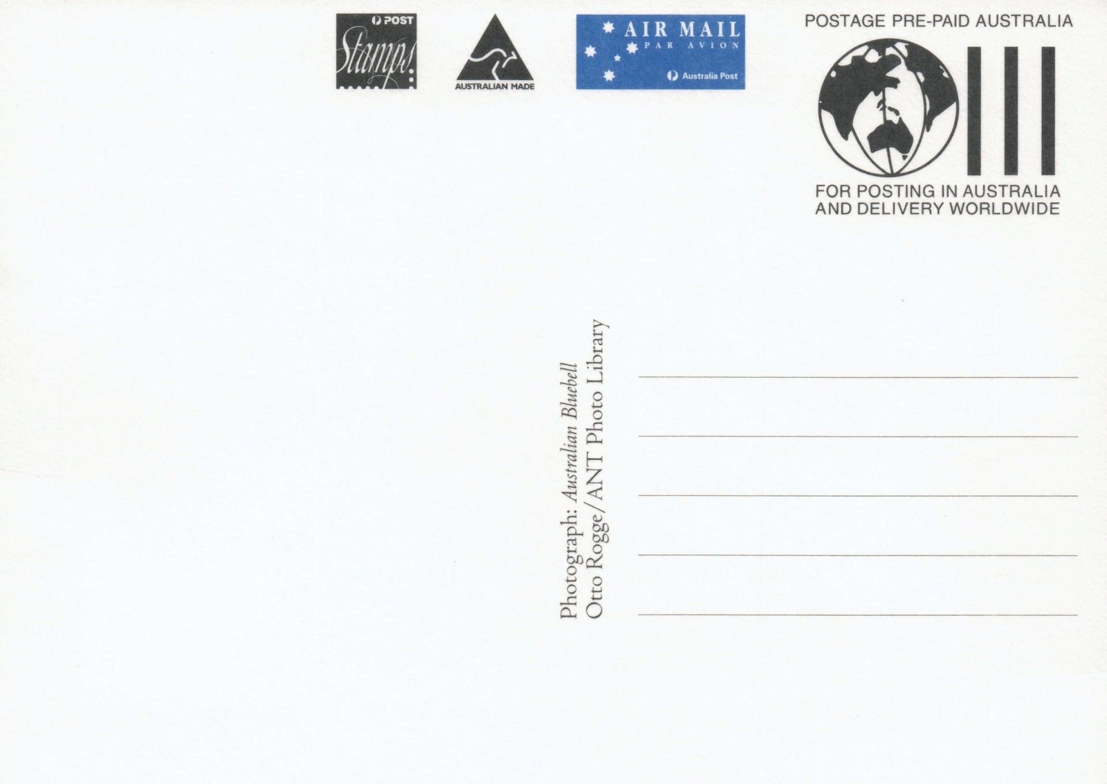 1999 Australia Native Bluebell POSTCARD Maxicard Cancel in Batemans Bay as NEW