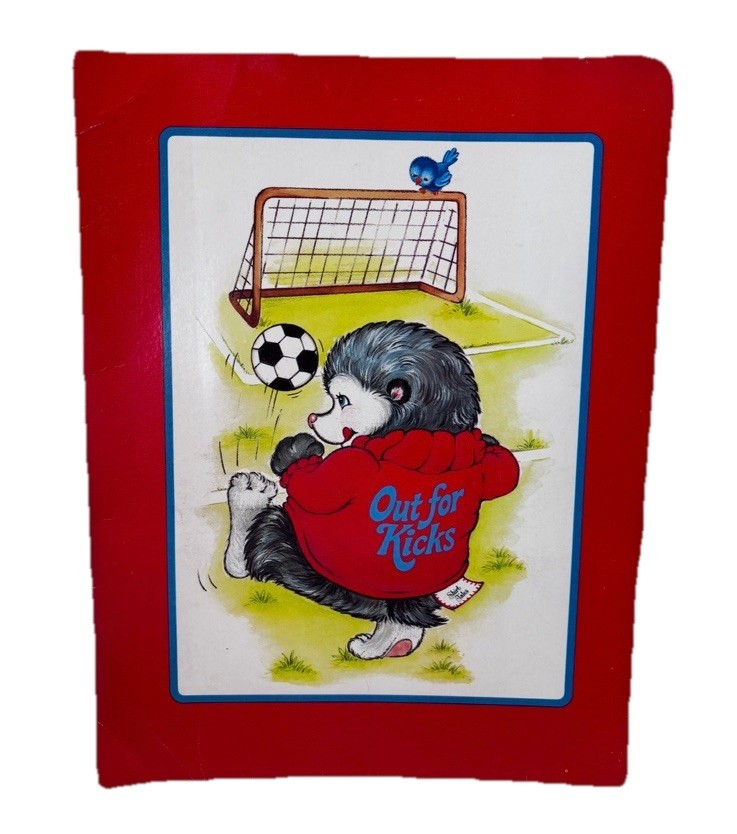 1982 Vintage Shirt Tales HALLMARK Folder “Out for Kicks” Porcupine